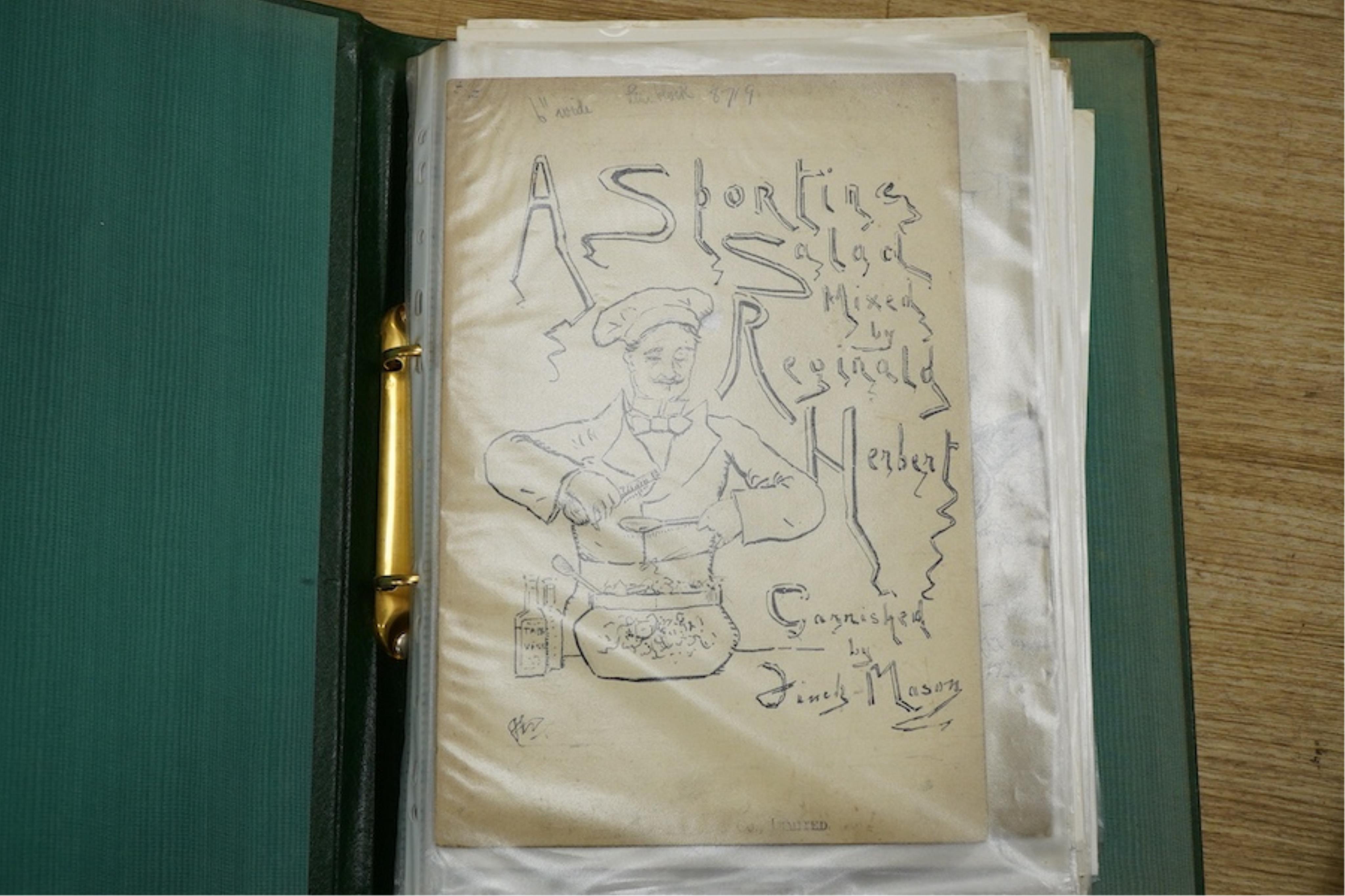 George Finch Mason (1850-1915), a large collection of predominantly ink sketches, mostly horse racing interest and portrait caricatures, many arranged in albums to include 'The donkey beats the duke' and 'When diamonds w